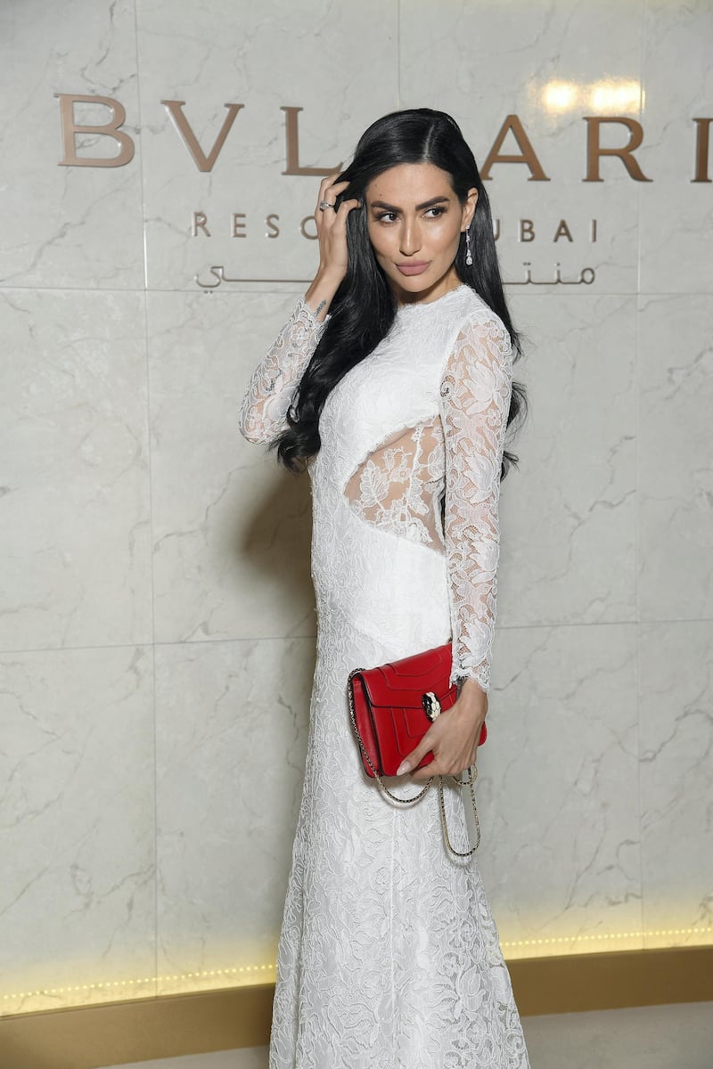 DUBAI, UNITED ARAB EMIRATES - DECEMBER 05:  Diala Makki attends the Grand Opening of Bulgari Dubai Resort on December 5, 2017 in Dubai, United Arab Emirates.  (Photo by Daniele Venturelli/Getty Images for Bulgari)