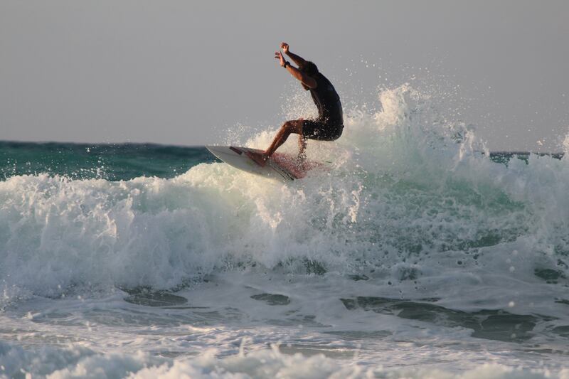 Omar El Sobky taking a wave at Hacienda Red. Photo: Tulip Afifi