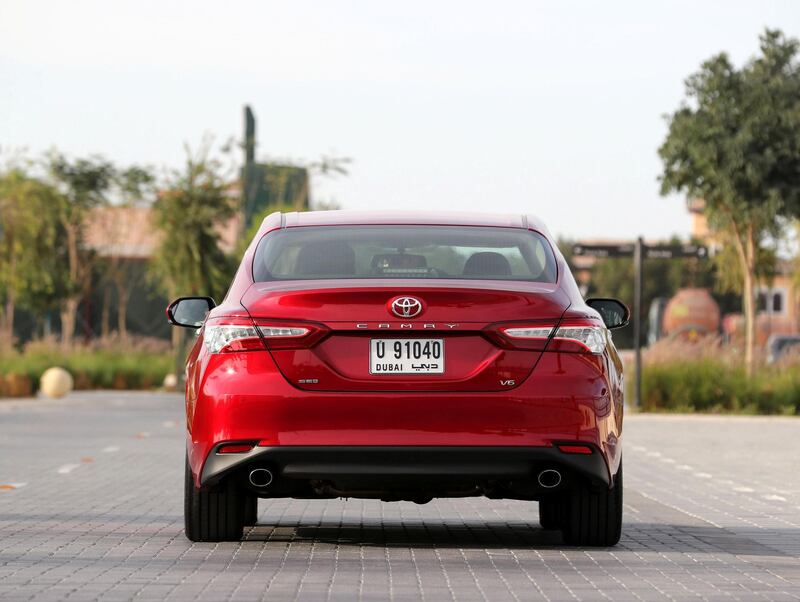 Dubai, United Arab Emirates - January 29th, 2018: Toyota Camry for Road Test. Monday, January 19th, 2018 at The St. Regis Dubai Al Habtoor Polo Resort & Club, Dubai. Chris Whiteoak / The National