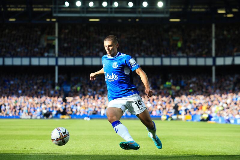 Vitalii Mykolenko - 7. A solid effort at LWB. He offered a threat on the overlap and linked well with Alex Iwobi, but was sometimes lacking with his final ball. AFP