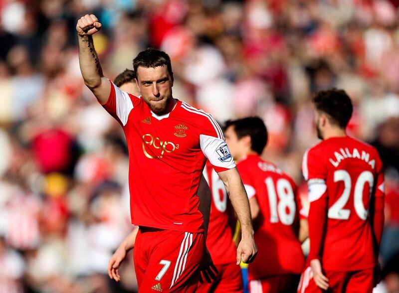 Ricky Lambert of Southampton celebrates after scoring his team’s second goal of the game during the Premier League match between Southampton and Newcastle United at St Mary’s Stadium on March 29, 2014 in Southampton, England. Ben Hoskins/Getty Images