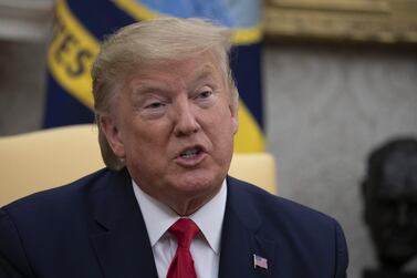 Donald Trump on Tuesday did not rule out withdrawal from Iraq in the long-term but  said this isn't the right time. Tasos Katopodis/UPI/Bloomberg