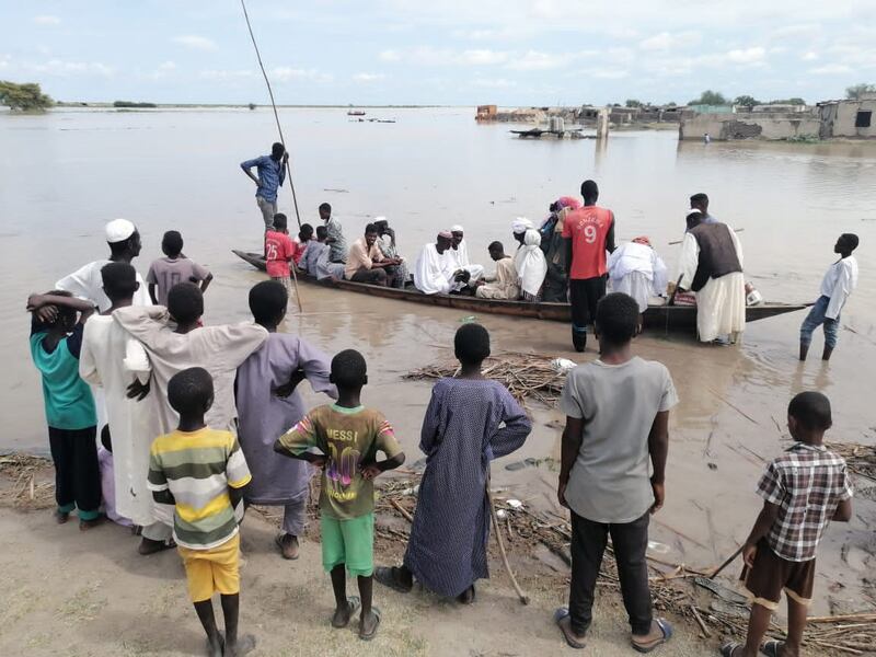 The flooding in the Goda area where authorities in Khartoum say at least 15,000 families have lost their homes. Photo: The National