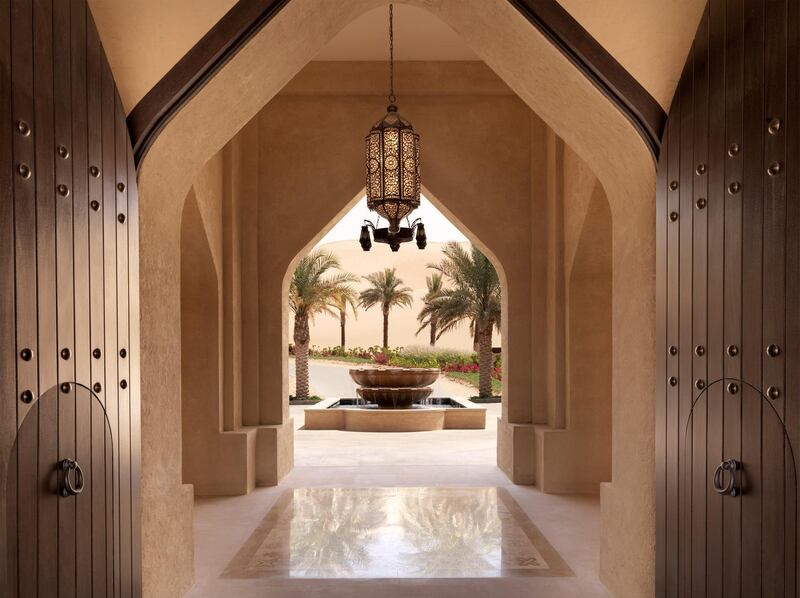 A Handout Royal Pavilion Villas Courtyard Entrance Qasr Al Sarab Desert Resort by Anantara Courtsy of Minor Hotel Group