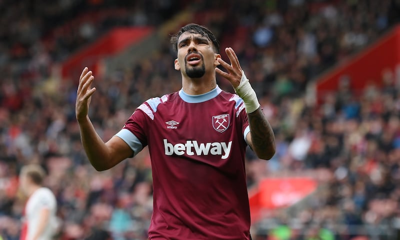 42=) Lucas Paqueta of West Ham United, £150,000 a week. Getty