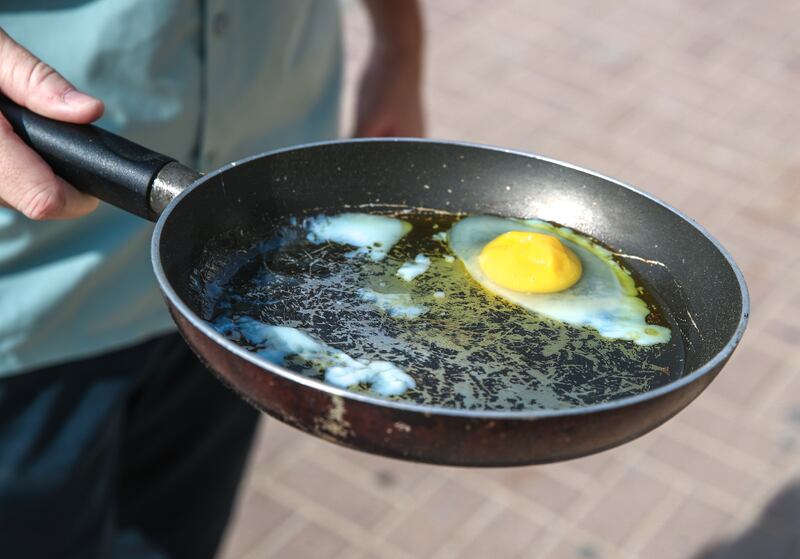 The blistering sunshine ensured the egg would cook, even if it was more baked than fried.

