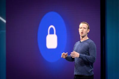 Mark Zuckerberg, chief executive officer and founder of Facebook Inc., speaks during the F8 Developers Conference in San Jose, California, U.S., on Tuesday, May 1, 2018. Zuckerberg said that he learned, while testifying in front of Congress last month, that he didn't have clear enough answers to questions about data and Facebook should offer users this kind of option to control their information. Photographer: David Paul Morris/Bloomberg