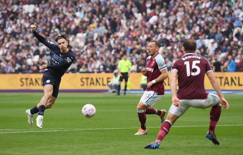 Jack Grealish – 7 After an uninspiring first half from the £100m midfielder, Grealish wasted no time getting City back in the game after the break, with Rodri heading the ball into his path. Lively second-half display. Getty
