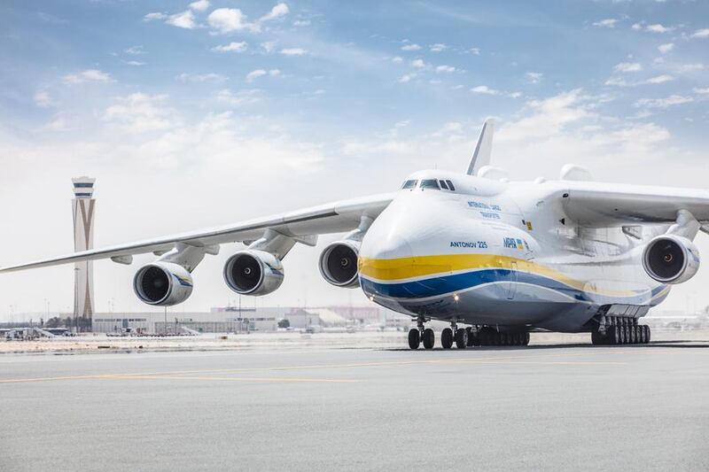 The plane is 84 metres long and weighs 175 tonnes without cargo or fuel.