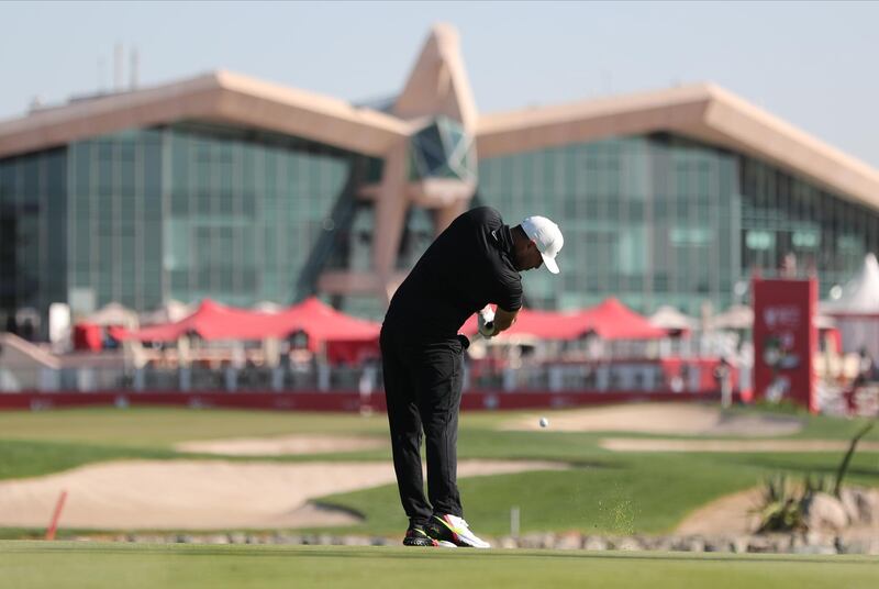 Brooks Koepka in action during the first round of the Abu Dhabi HSBC Golf Championship. EPA