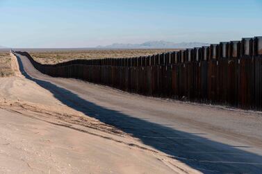 This photo shows the border fence near New Mexico's Highway 9, near Santa Teresa. Sixteen US states sued President Donald Trump's administration on February 18, 2019 over his decision to declare a national emergency to fund the wall on the southern border with Mexico. AFP
