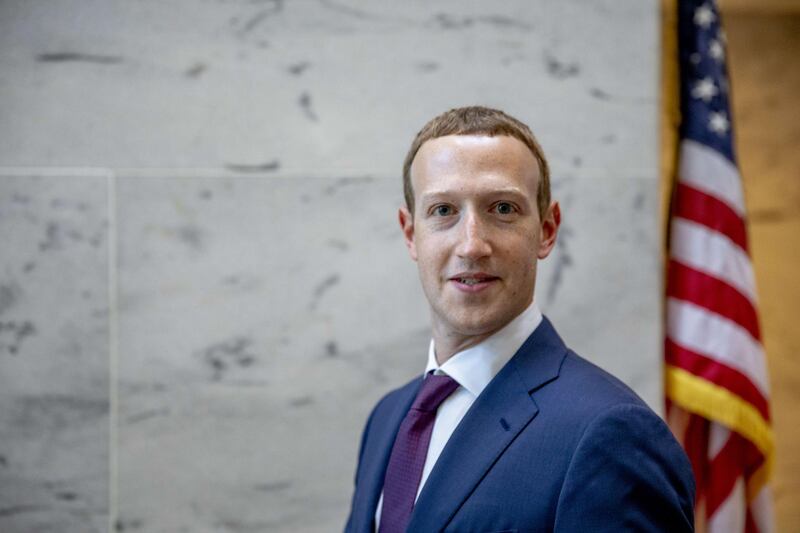 WASHINGTON, DC - SEPTEMBER 19: Facebook founder and CEO Mark Zuckerberg leaves a meeting with Senator John Cornyn (R-TX) in his office on Capitol Hill on September 19, 2019 in Washington, DC. Zuckerberg is making the rounds with various lawmakers in Washington today.   Samuel Corum/Getty Images/AFP
== FOR NEWSPAPERS, INTERNET, TELCOS & TELEVISION USE ONLY ==
