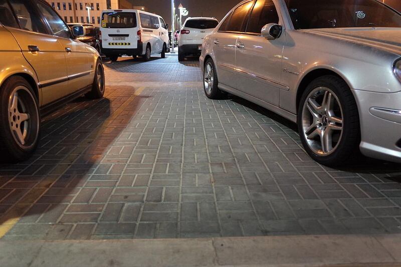Parking can be a challenge during Ramadan after iftar when the malls stay open late, but it does not prevent some drivers from taking up two car spaces.  Delores Johnson / The National