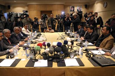 Yemen's warring parties attend a new round of talks to discuss a prisoners swap deal, in Amman, Jordan February 5, 2019. Reuters 
