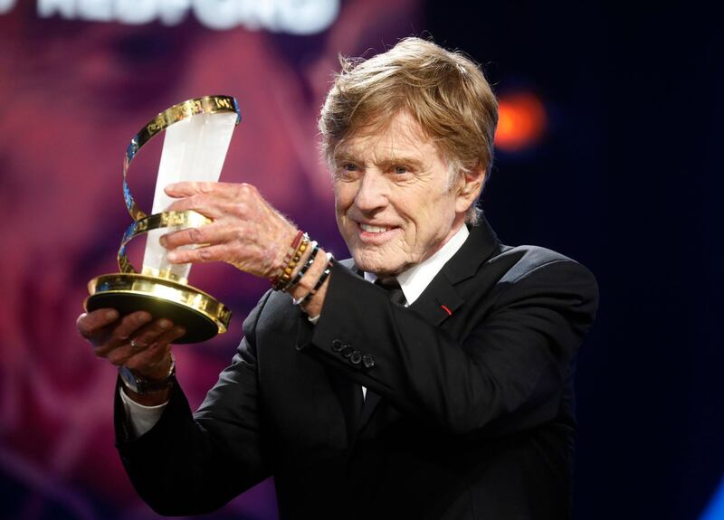 US actor and director Robert Redford receives a career tribute award during the 18th annual Marrakech International Film Festival, in Marrakech, Morocco.  EPA