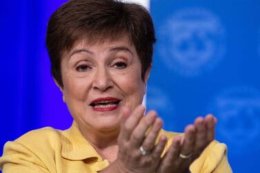 IMF managing director Kristalina Georgieva said the fund was likely to revise its growth forecast for the global economy. AFP  