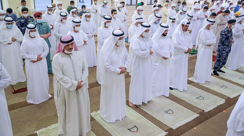 Funeral prayers for Sheikh Khalifa, who died on Friday after nearly 20 years as President of the UAE.