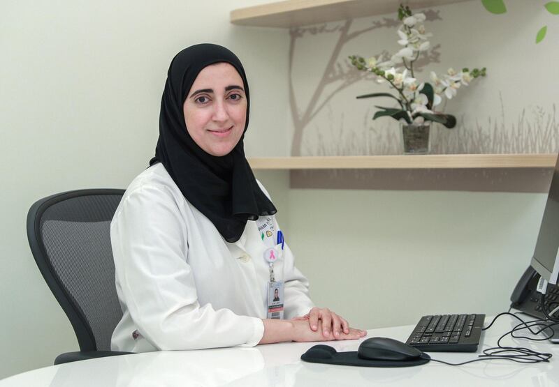 Abu Dhabi, United Arab Emirates, October 4, 2020.  Dr. Aydah Al Awadhi, Oncologist, Tawam Hospital, Al Ain. 
Victor Besa/The National
Section:  NA
Reporter:  Haneen Dajani