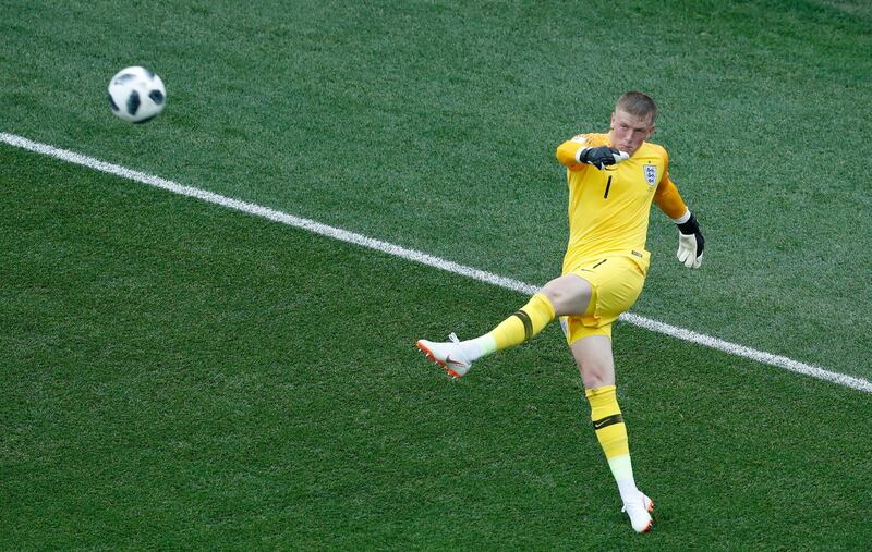 Jordan Pickford - 6:  Only called into action on a couple of occasions and then had to pick the ball out of the net. Will have busier days ahead. EPA