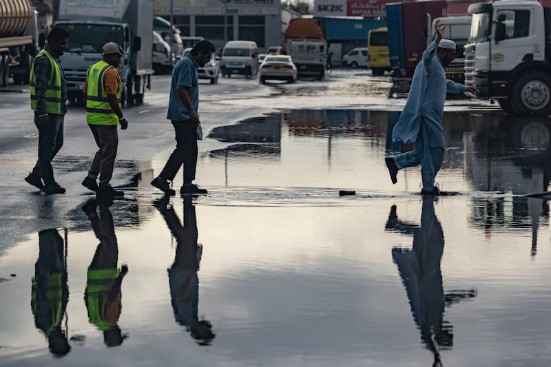 Residents reflect on the heavy rainfall in Dubai. Antonie Robertson/The National