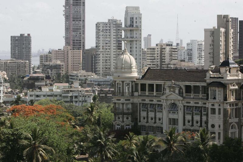 MUMBAI, INDIA - MAY 25, 2007: Malabar Hill  Housing  Real Estate  Highrise Buildings  Skyscrapers  A view from Simla House in Malabar Hill. (Photo by Natasha Hemrajani/Hindustan Times via Getty Images)