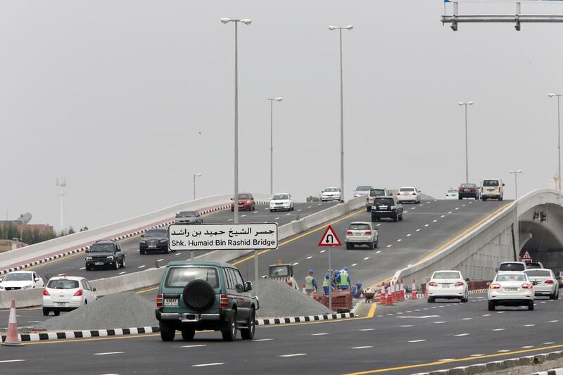 The Sheikh Humaid bin Rashid Bridge is expected to relieve the flow of traffic in Ajman. Jaime Puebla / The National