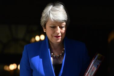 Prime Minister Theresa May leaves 10 Downing Street for her final Prime Minister's Questions on July 24, 2019. Getty Images