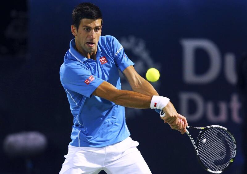 Novak Djokovic won in straight sets to start his Dubai campaign on Tuesday. Francois Nel / Getty Images

