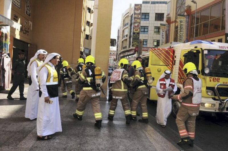 Evacuation drill at Naif Market. Courtesy Dubai Municipality