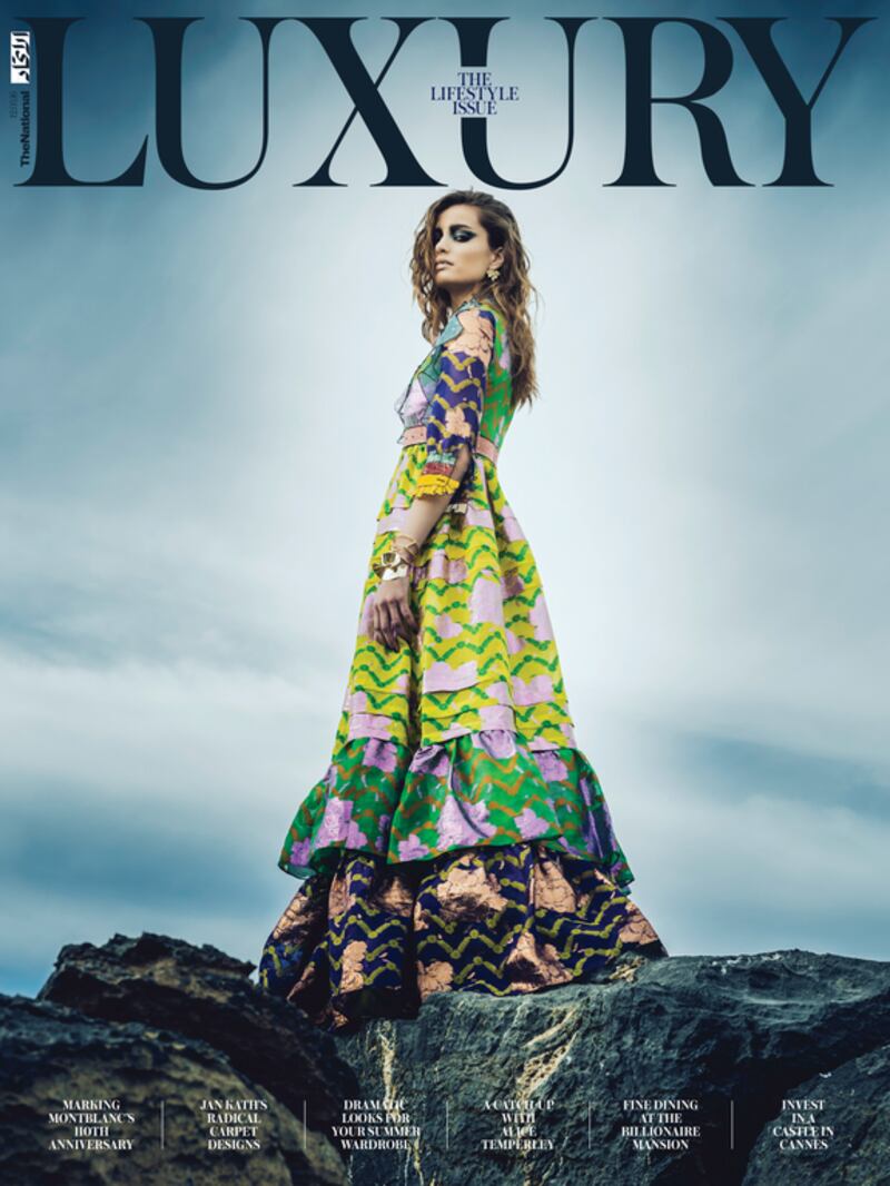 Cover of Luxury magazine, May 2016. Photographer: Roc Chaliand, Fashion Director: Sarah Maisey, Stylist: Hafsa Lodi. 