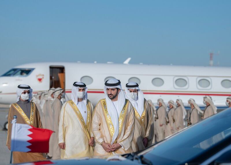 Sheikh Hamdan travelled to airport to receive the visiting dignitary on the tarmac. Photo: @sheikhhamdan