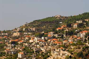 The medieval village of Baakline is near the town of Deir Al Qamar, pictured, in Lebanon’s Chouf Mountains. Alamy