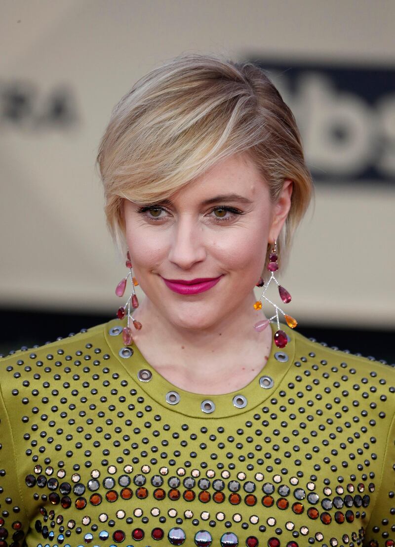epa06468013 (FILE) - Greta Gerwig arrives for the 24th annual Screen Actors Guild Awards ceremony at the Shrine Exposition Center in Los Angeles, California, USA, 21 January 2018. Greta Gerwig becomes the 5th woman ever to be nominated for an Oscar for Best Director, she received the nomination for 'Lady Bird'.  EPA/MIKE NELSON *** Local Caption *** 54052318
