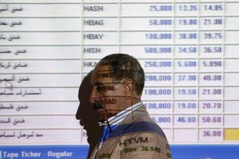 The ISX Index has fallen 7.3 per cent since November 1, as foreign investors shed their holdings before the departure of US troops. Saad Shalash / Reuters