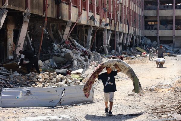 A devastated school building in the al-Zaitoun neighbourhood of Gaza City. AFP