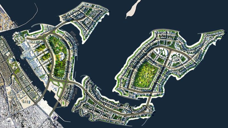 All four of the revamped Deira islands are expected to include resorts, apartments and shops. Courtesy Nakheel