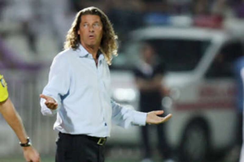 Bruno Metsu gestures during the UAE's game against Syria in April. He has quit his role as national team coach.