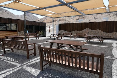 FUJAIRAH, UNITED ARAB EMIRATES , March 23, 2021 – View of the coffee shop area at the Fujairah Adventures Park in Fujairah. (Pawan Singh / The National) For Instagram/Online/ Lifestyle. Story by Janice Rodrigues