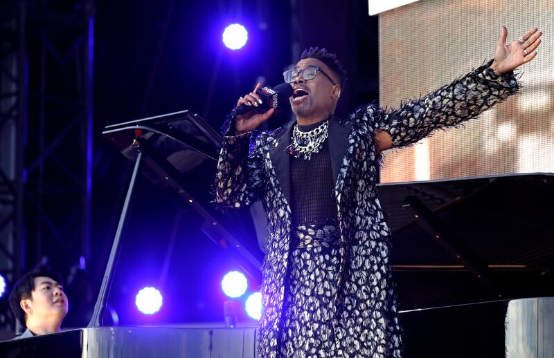 Billy Porter performing at the Global Citizen festival in Central Park, New York. EPA
