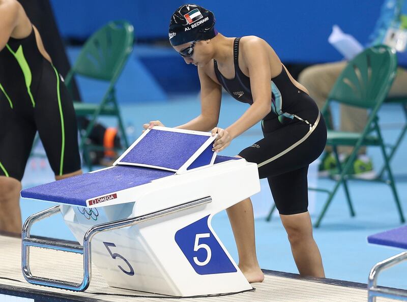 Four years ago, Nada Al Bedwawi made history as the UAE’s first female swimmer to participate in an Olympic Games. Photo credit is: Hassan Al Raisi.