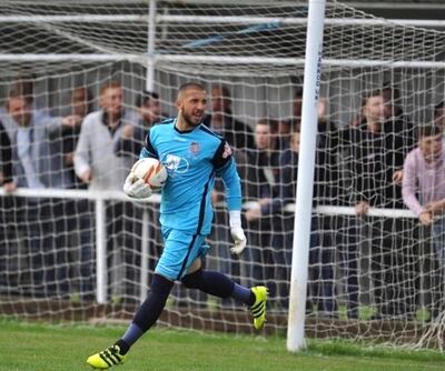 Hafed Al Droubi is a goalkeeper who plays for Chesham United on loan from the National League club Sutton United. Courtesy of Hafed Al Droubi