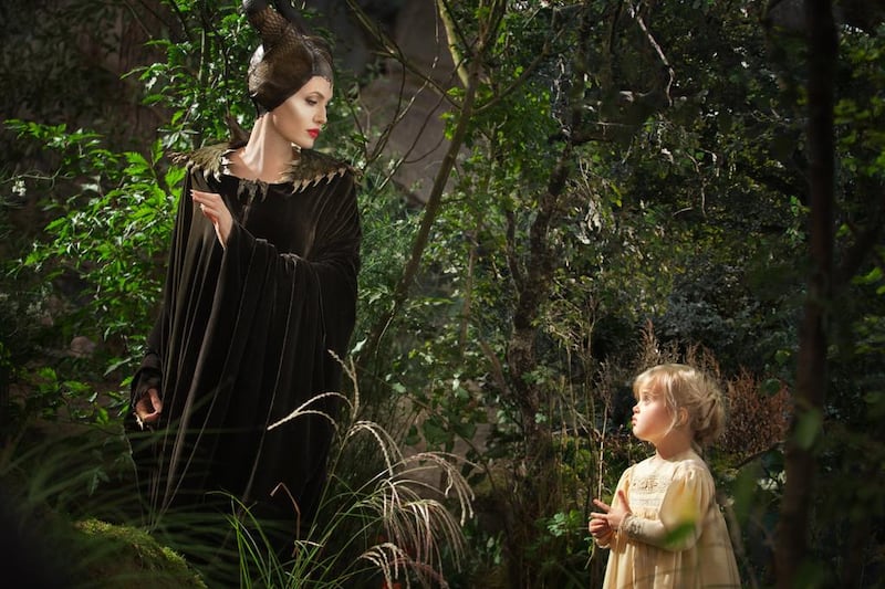 Angelina Jolie as Maleficent, with the young Princess Aurora (Vivienne Jolie-Pitt). Frank Connor / Disney