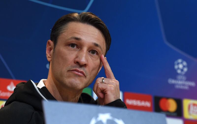 In this file photo taken on November 06, 2018 Bayern Munich's Croatian head coach Niko Kovac attends the press conference on the eve of the Champions League Group E football match against AEK Athens. AFP