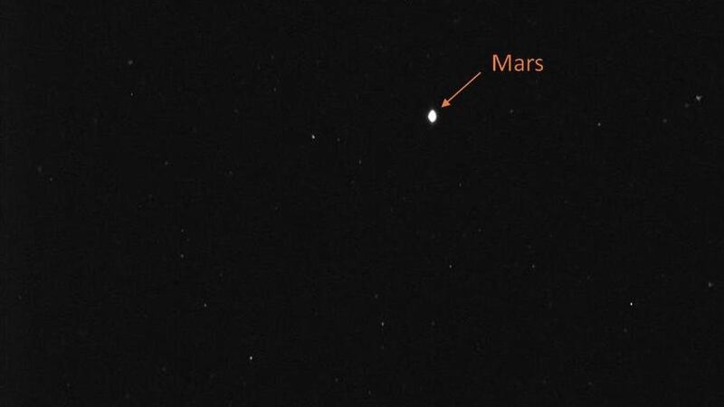 Hope probe captures an image of Mars after clocking one million kilometres since its launch into space on July 20, 2020. Courtesy: Sheikh Mohammed Twitter 