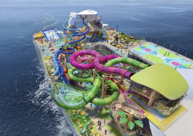 The enormous liner will be packed with amenities, attractions and entertainment.