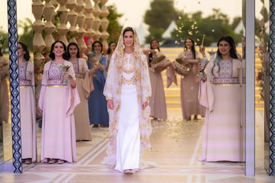 Princess Rajwa at her pre-wedding henna party in Amman on May 22. Photo: Office of Her Majesty Queen Rania Al Abdullah