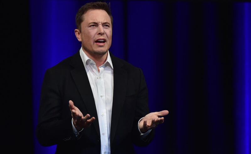 (FILES) In this file photo taken on September 29, 2017 (FILES) In this file photo taken on September 28, 2017 Billionaire entrepreneur and founder of SpaceX Elon Musk speaks at the 68th International Astronautical Congress 2017 in Adelaide. Embattled Tesla chief Elon Musk rejected fraud charges made by securities regulators on September 27, 2018, accusing him of misleading investors over plans to take the electric automaker private."This unjustified action by the SEC leaves me deeply saddened and disappointed," Musk said in a statement."I have always taken action in the best interests of truth, transparency and investors ... and the facts will show I never compromised this in any way."

 / AFP / PETER PARKS
