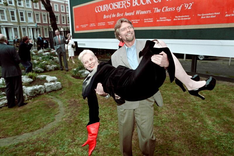 Richard Branson with Westwood in September 1992. AFP 