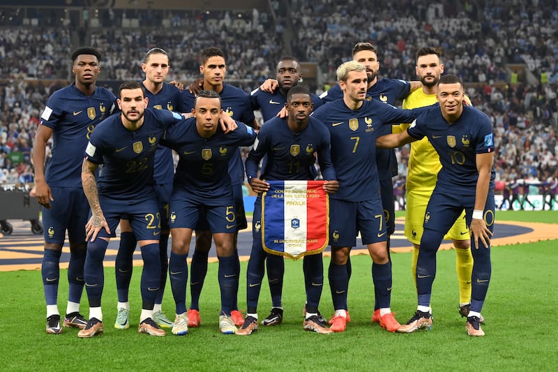 France players before the match. Getty