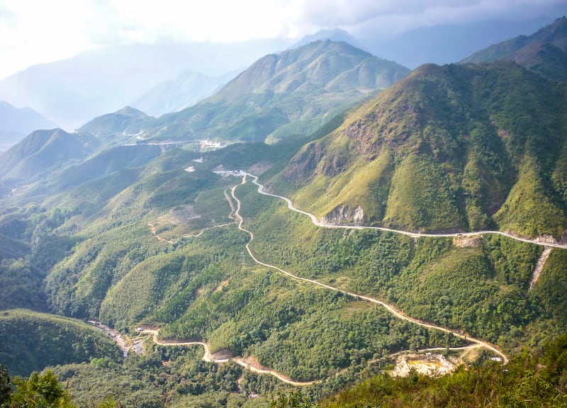 The mountainous region of Sapa in northern Vietnam.